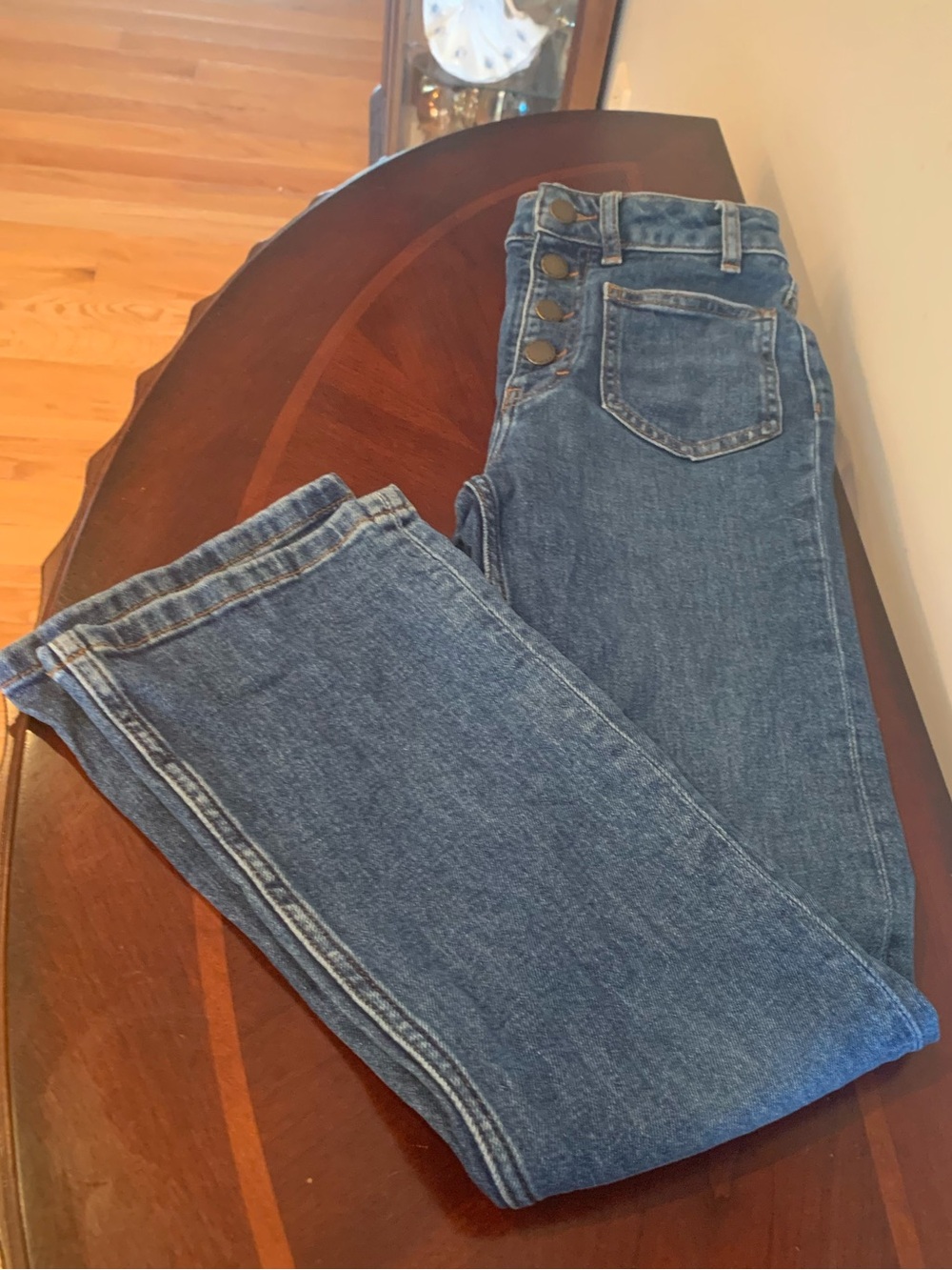 Maje High-Rise Button-Fly Blue Jeans